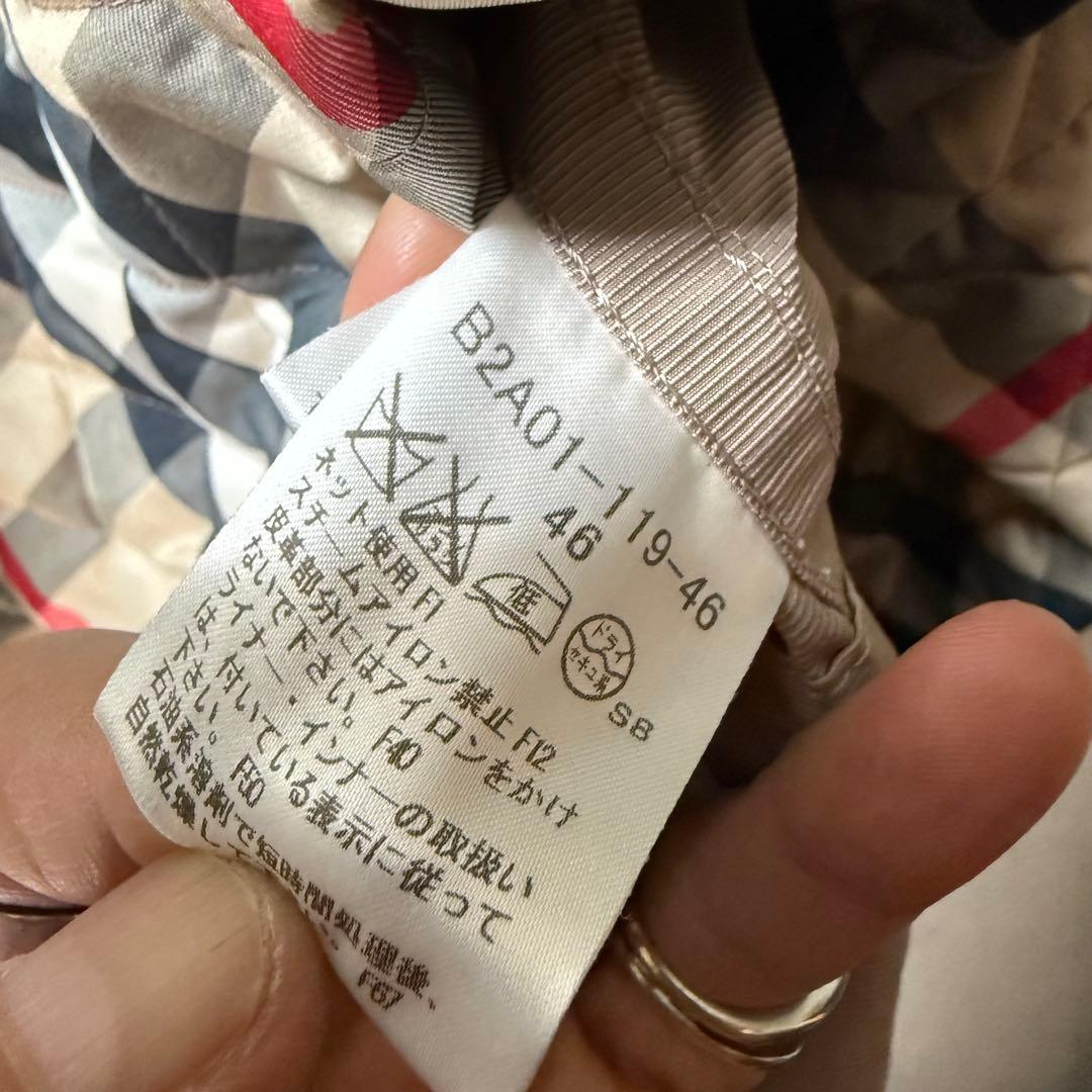 バーバリーロンドン✨46 大きいサイズ　3way モッズコート　ライナー　キルト
