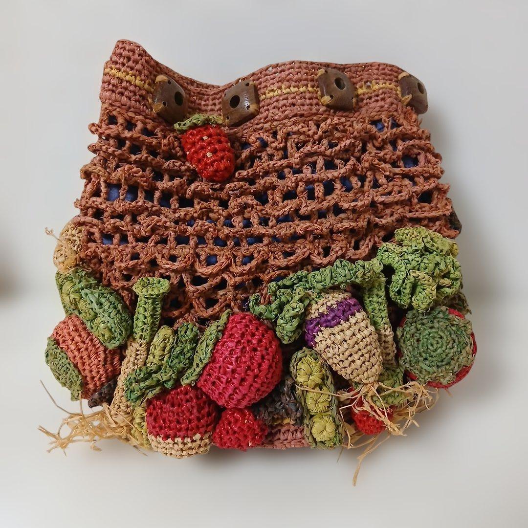 ジャマンピュエッシュ かごバッグ ラフィア 紐なし