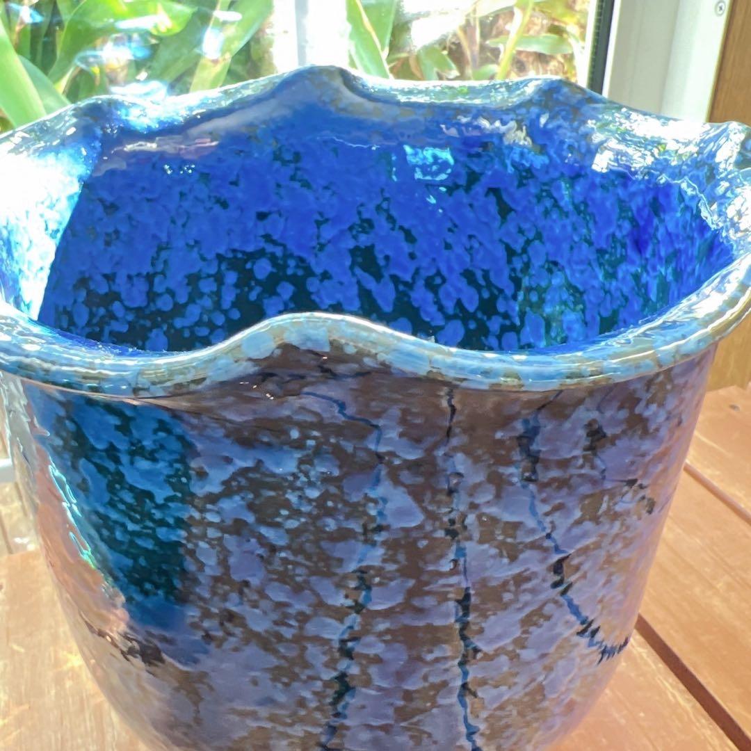 【ITALY】フラワー プランター カバー ２個セット 彫刻 花瓶 直輸入