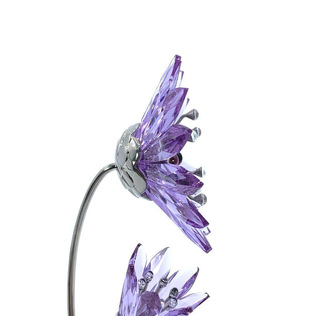 SWAROVSKI スワロフスキー ドリナ バイオレット フラワー オブジェ