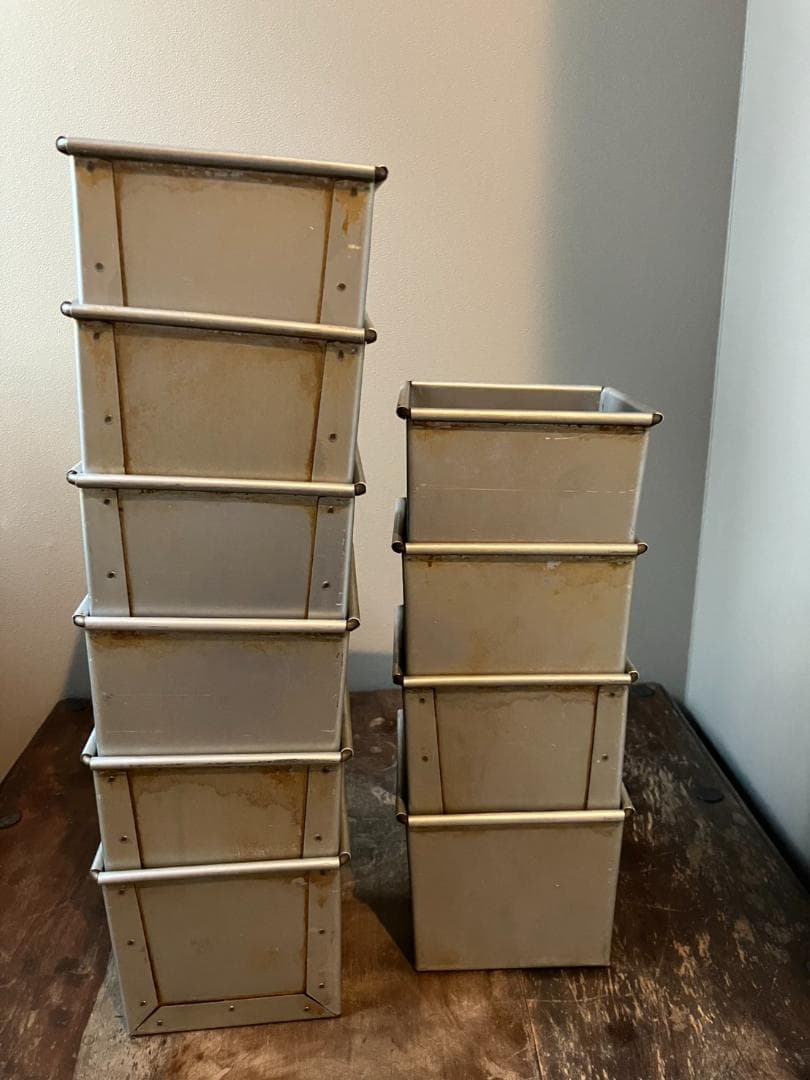 浅井商店 アルタイト食パン型 12cm正角型 1斤 フタ付　10個　業務用