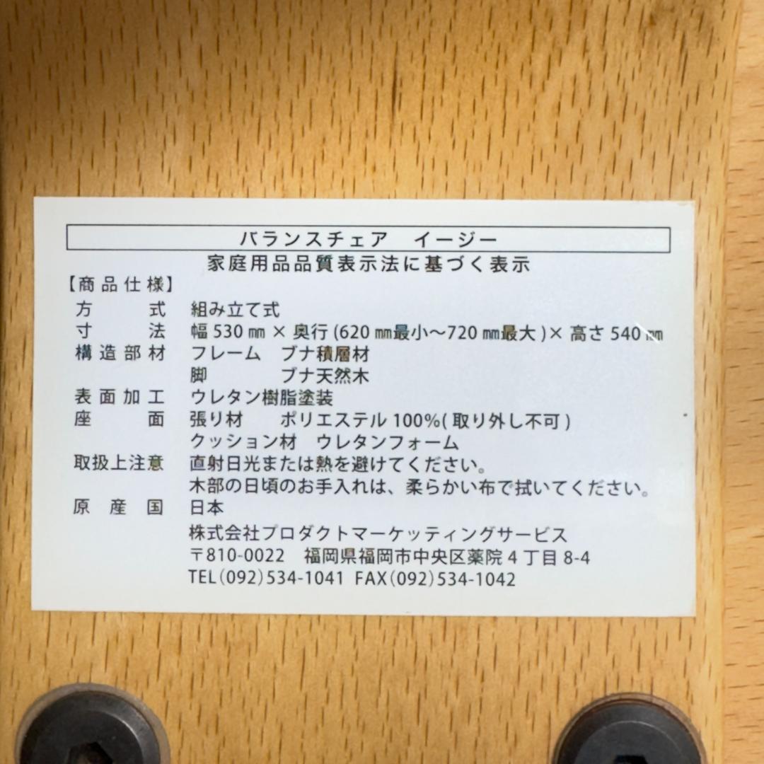 Sakamotoサカモトハウス バランスチェア イージー 姿勢がよくなる