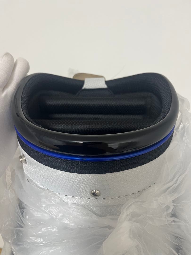 新品 HONMA ゴルフキャディバッグ ホワイト ブラック/ブルー プロ譲渡品
