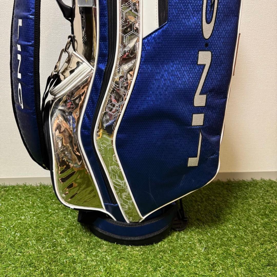 USTマミヤ 2024年 LINQ スタンド式 キャディバッグ ブルー 8.5型