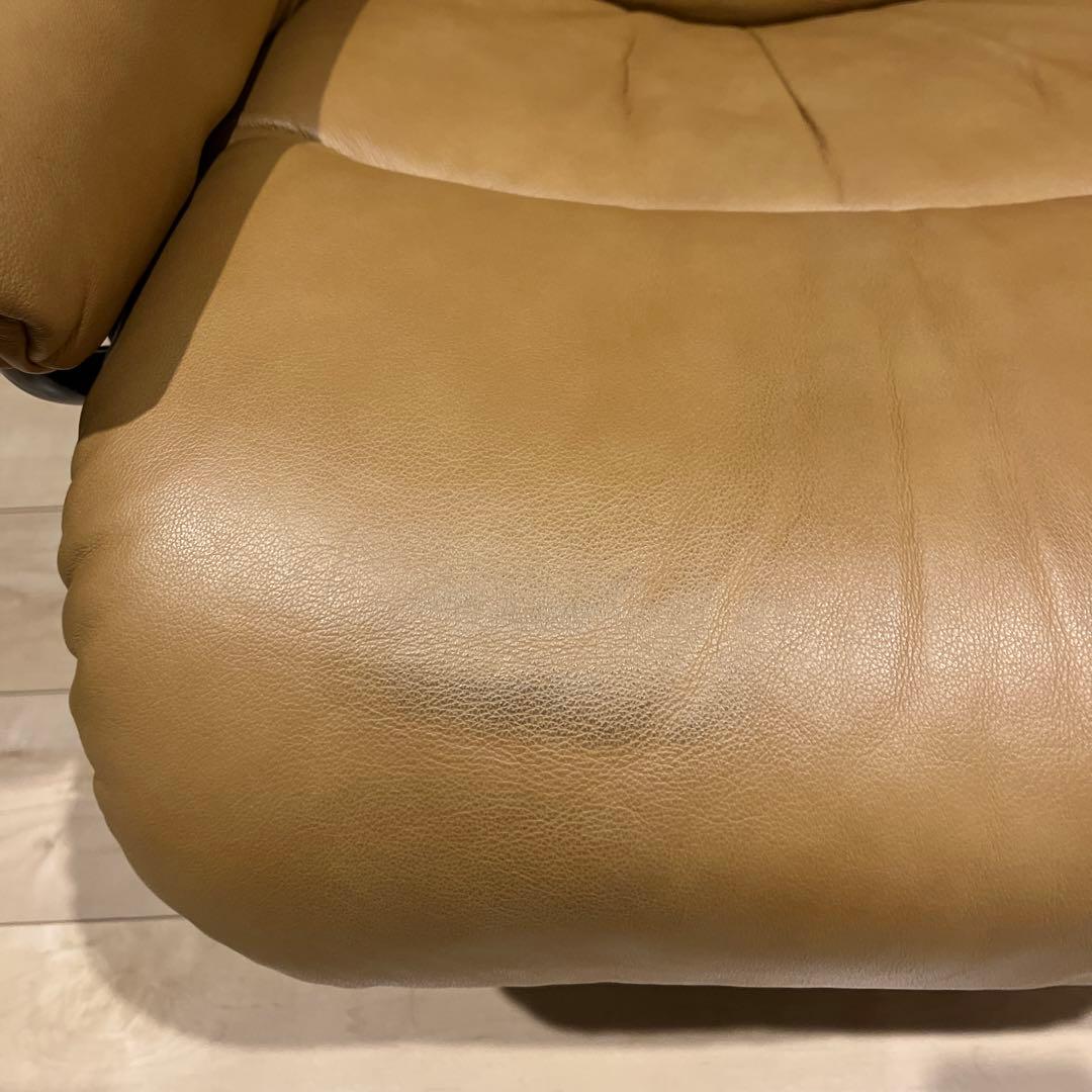 エコーネス　ハイバックチェア　ストレスレスチェア　オットマン　レザー　レノ