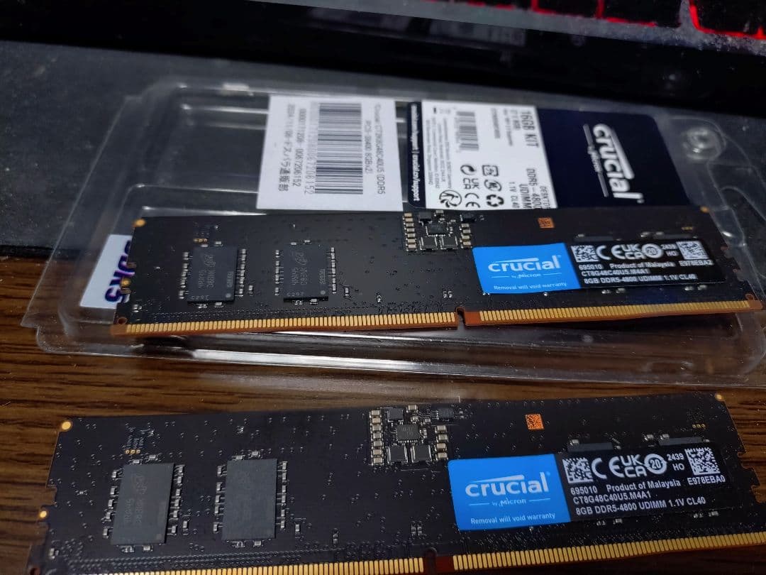 r*4様 Crucial 16GB (2 x 8GB) DDR5 4800MHz