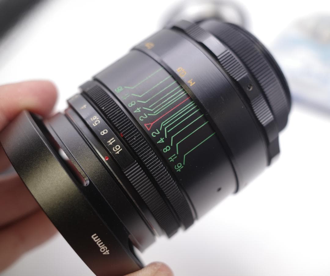 86 デッドストック　ぐるぐるボケレンズ　ヘリオス　44-2　M42アダプター付