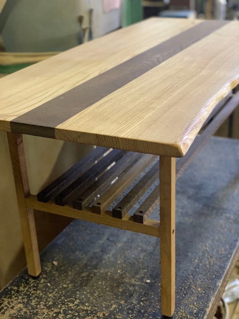 【98cm×47cm】ローテーブル　天板　塗装込 センターテーブル　栗材