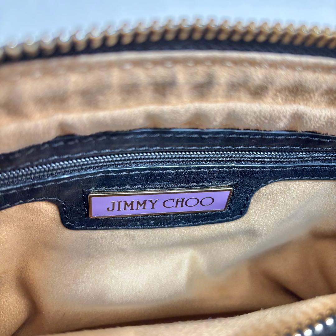 ジミーチュウ　JIMMY CHOO黒 レザー クロスボディバッグ