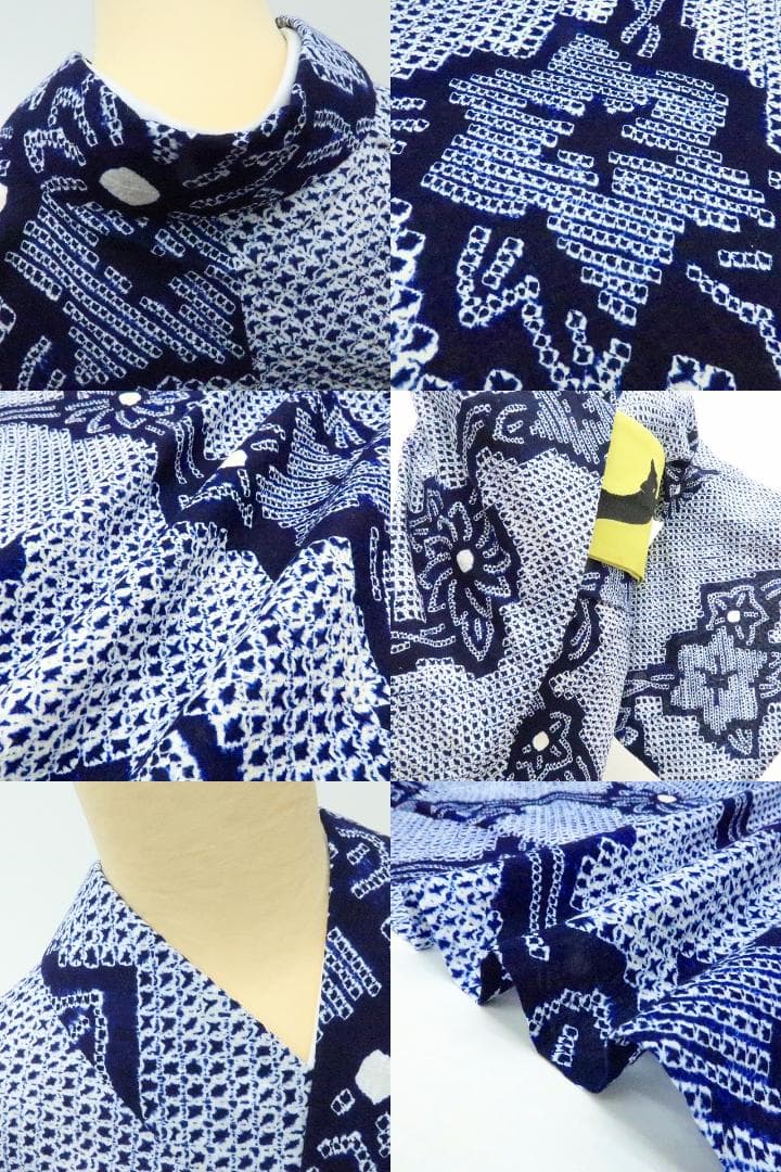 専用Y3457◆美品 有松鳴海絞り 綿 手縫い仕立て 高級浴衣 洗える夏着物