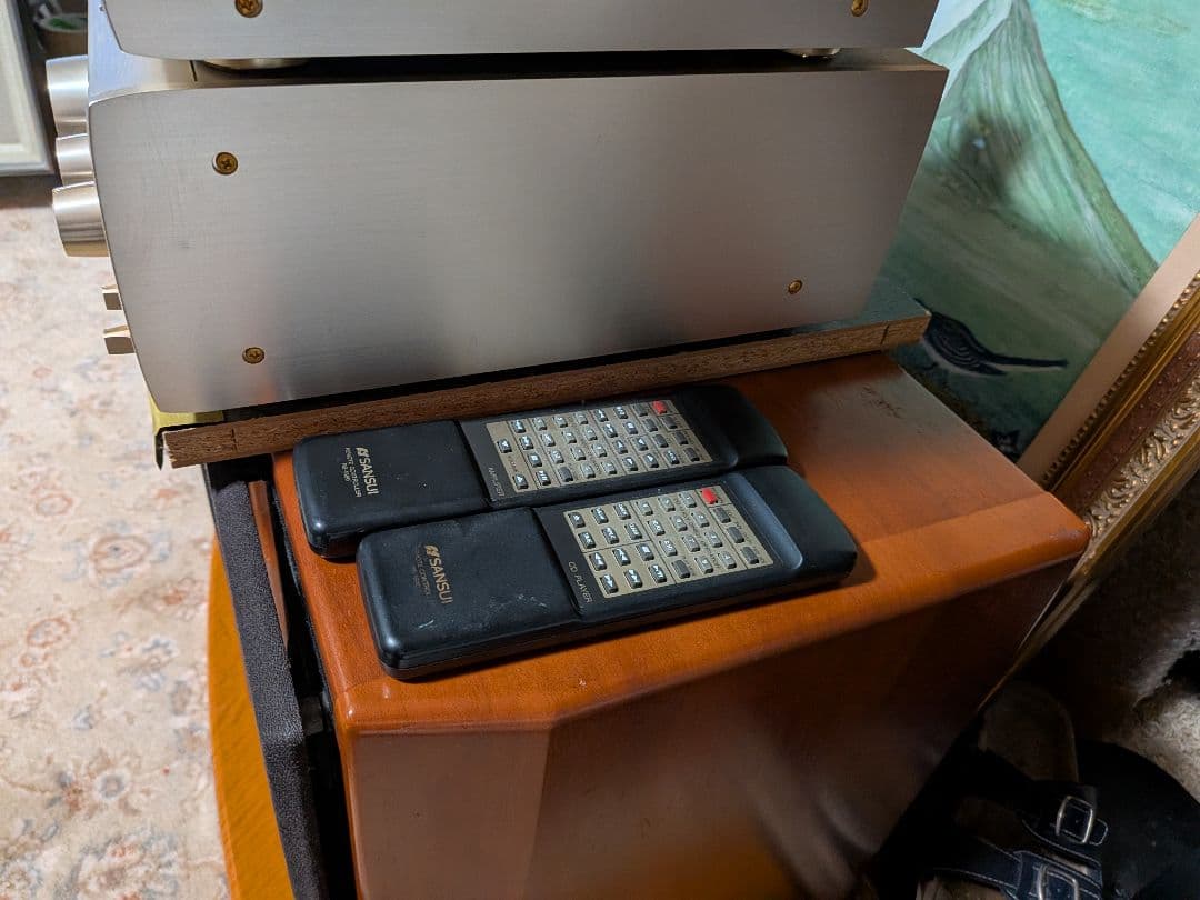 SANSUI ALF9 コンポ 2wayスピーカーリモコン、ケーブル、取説書付き